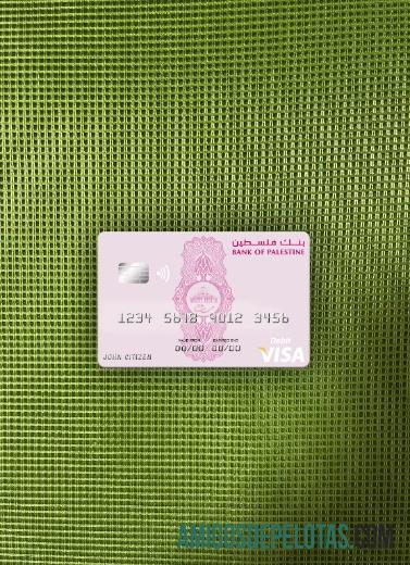 Palestina Banco da Palestina Visa Cartão de Débito Photolook Front exemplo real